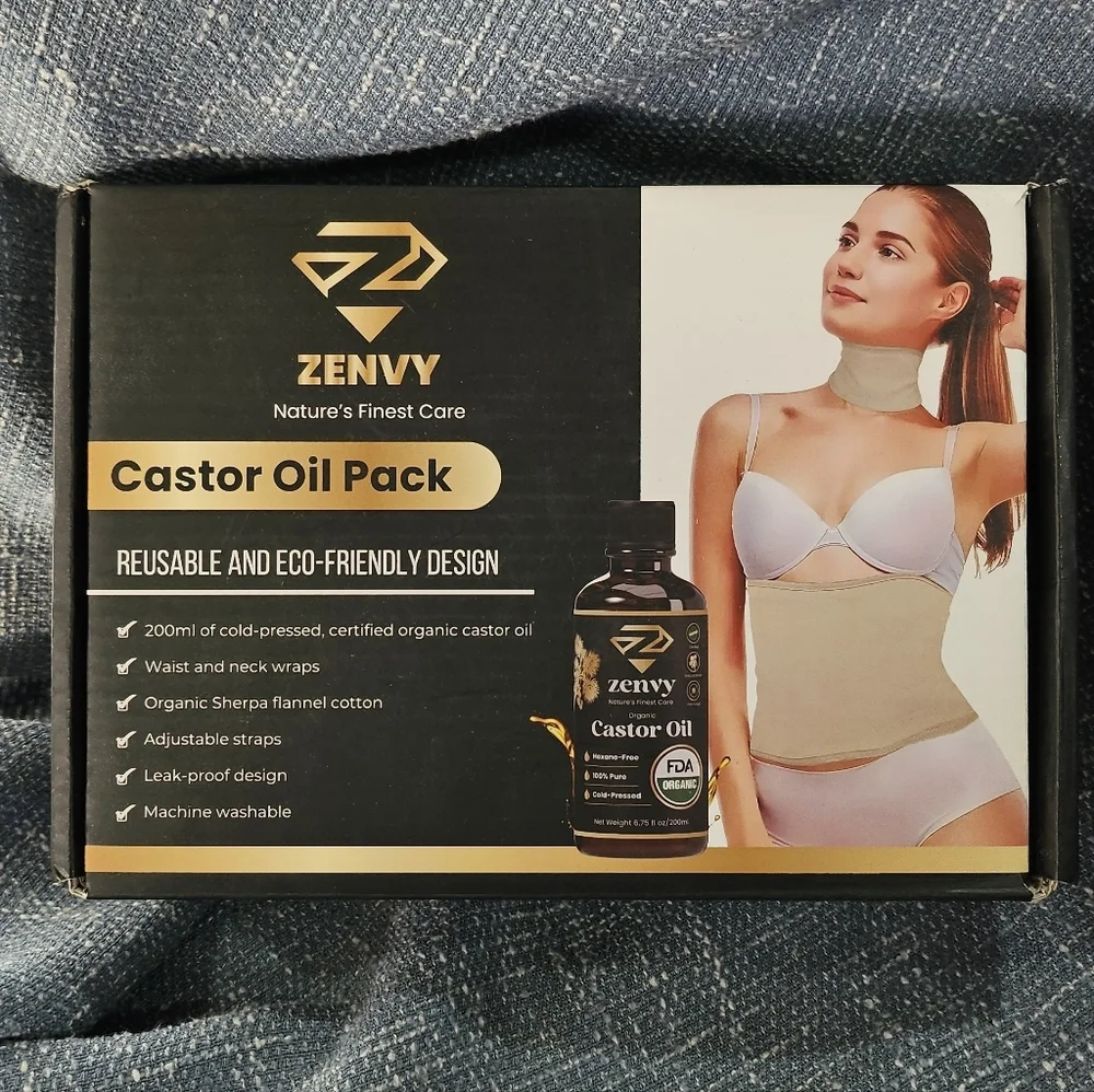 Organic Castor Oil Wrap Kit